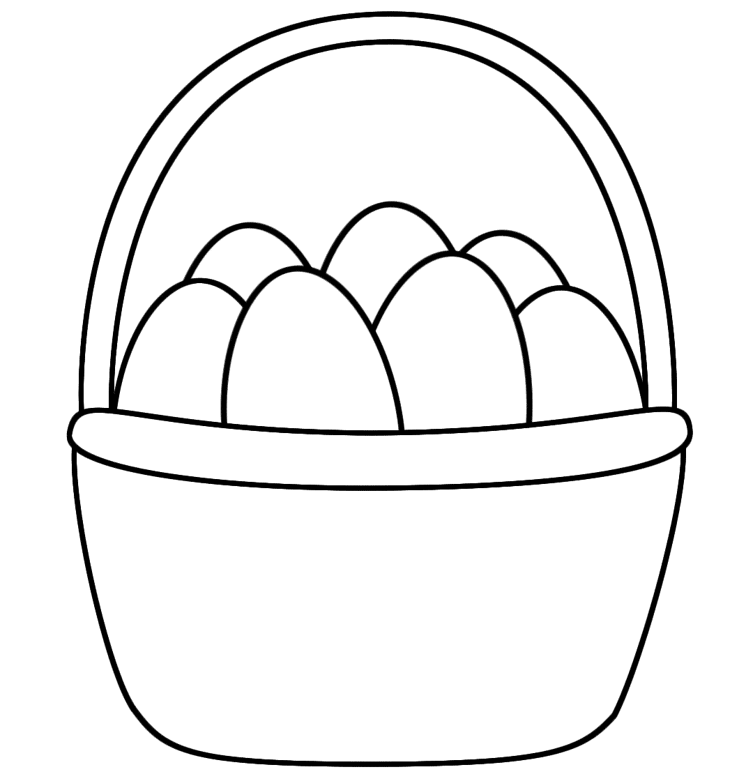 easter basket printable coloring pages