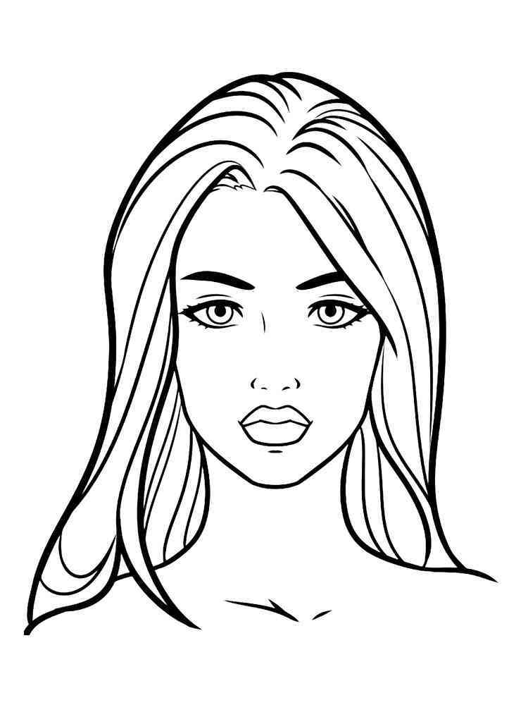 coloring page of a face