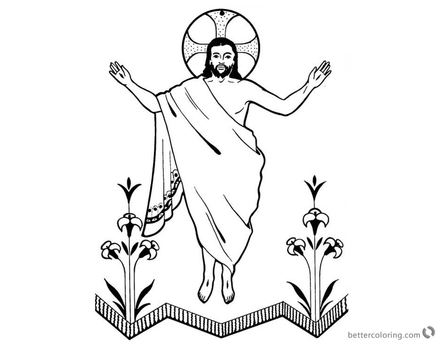 jesus is risen coloring pages