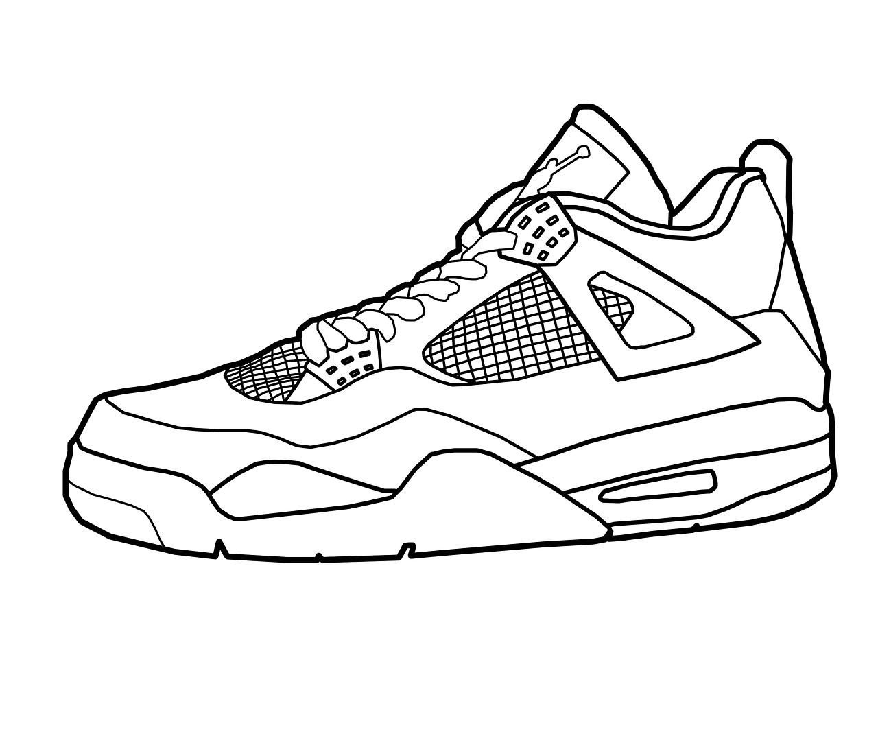 nike sneaker coloring pages