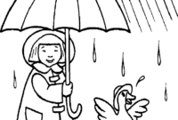 rainy coloring pages