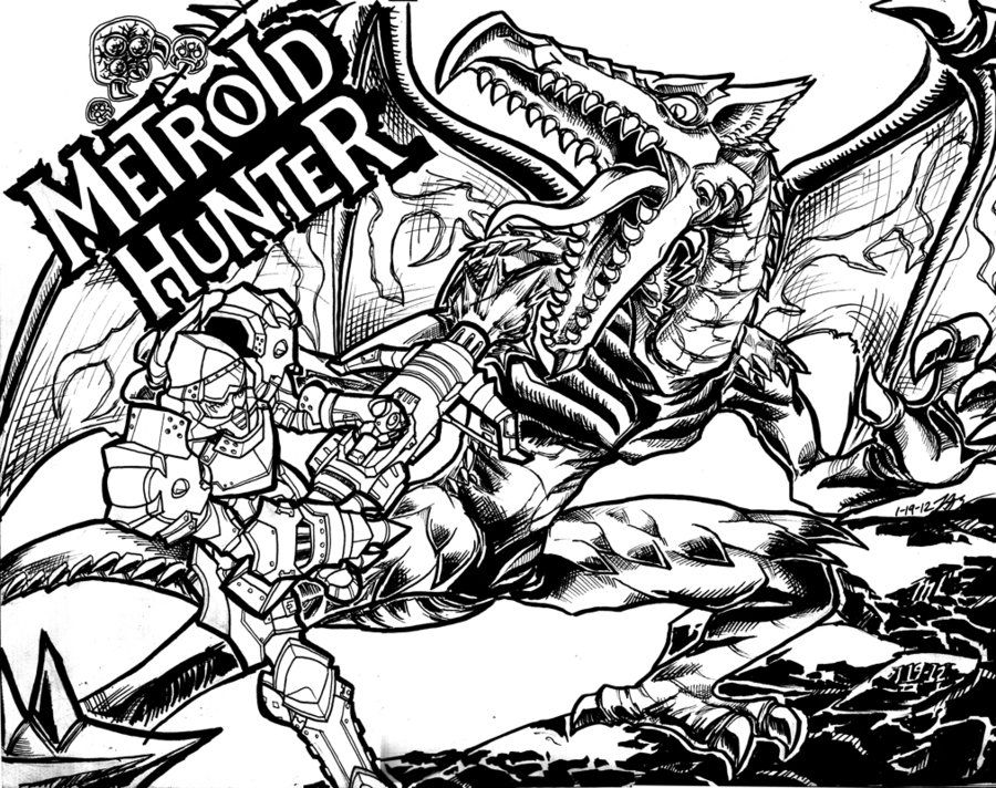 metroid dread coloring pages