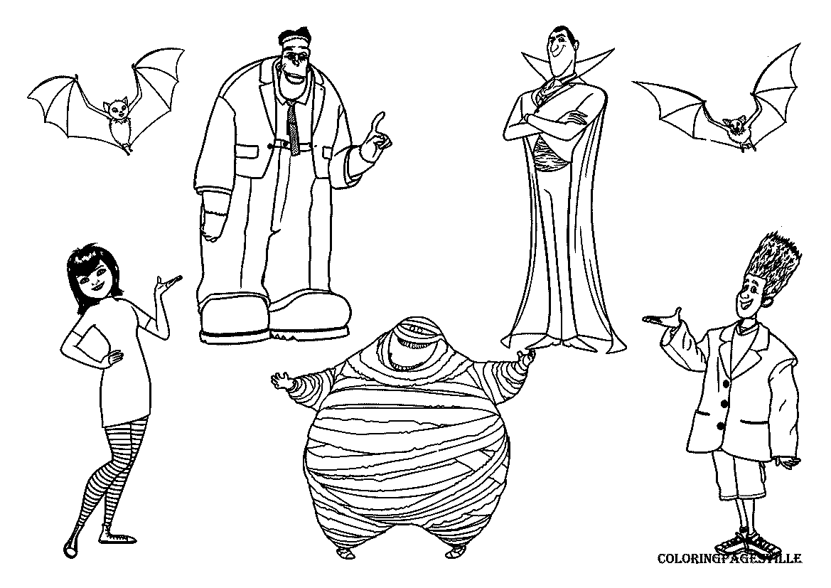 hotel transylvania coloring pages