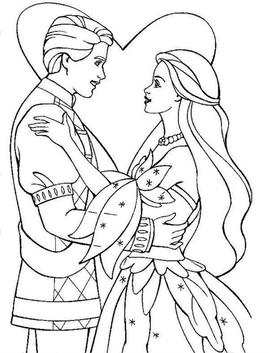 Princess & Prince Coloring Pages - Coloring Home