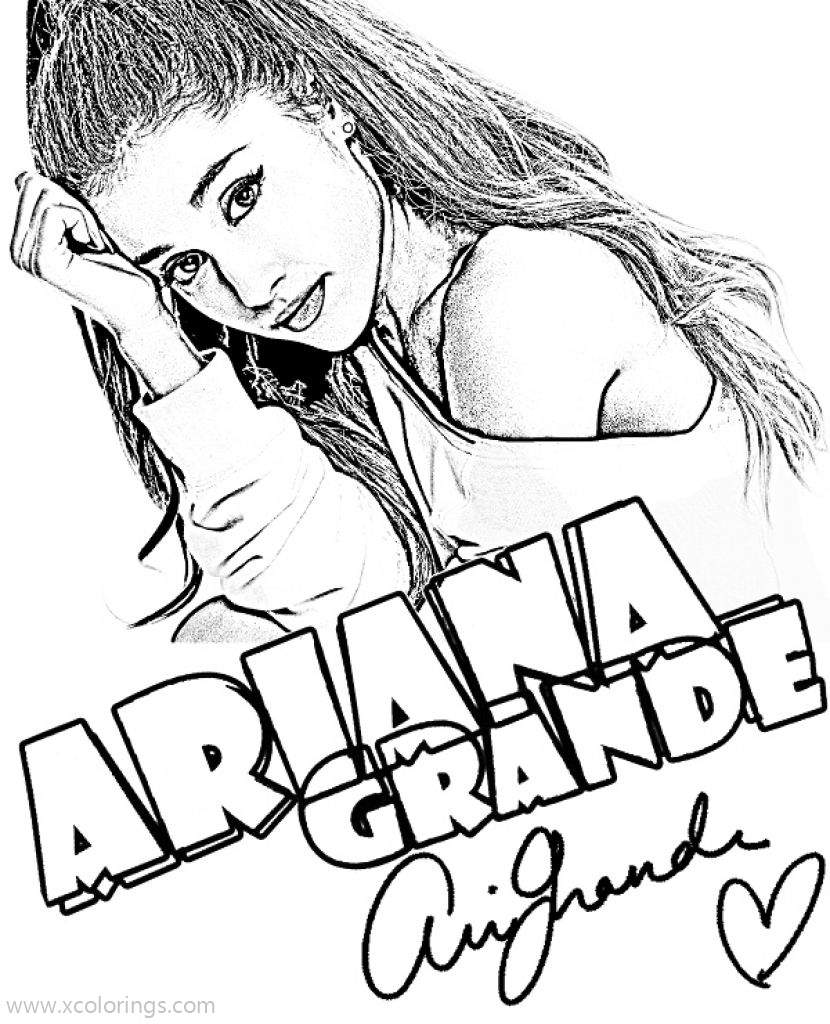 ariana grande coloring page 7 rings