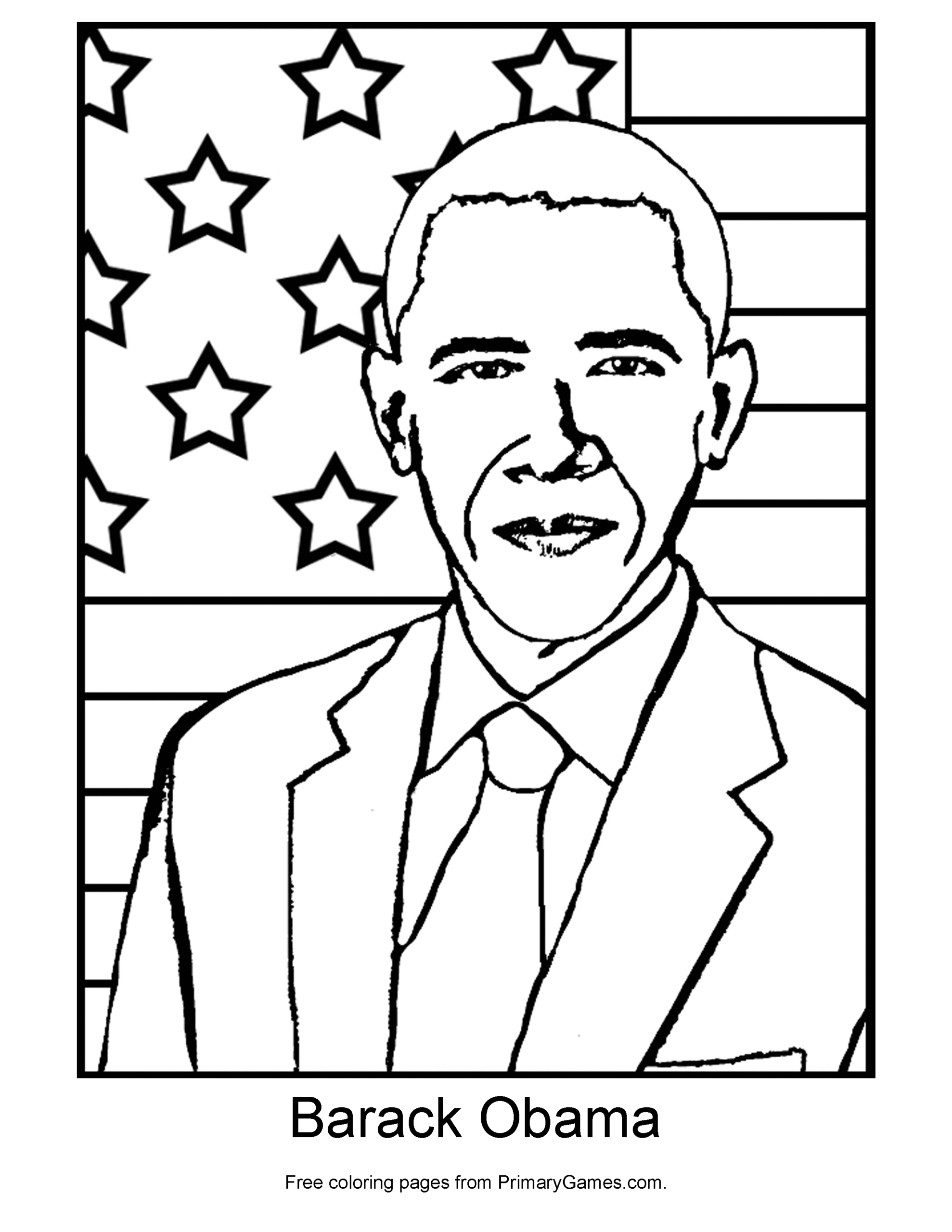 obama coloring page