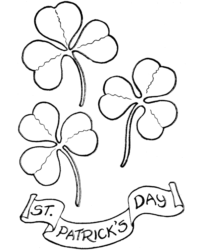 Free Printable Shamrock Coloring Pages For Kids