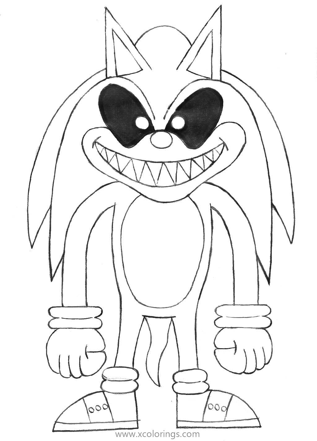 Sonic Exe Coloring Pages Printable