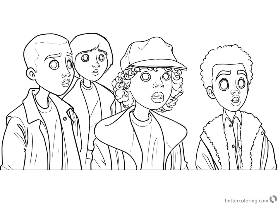 stranger things coloring pages steve