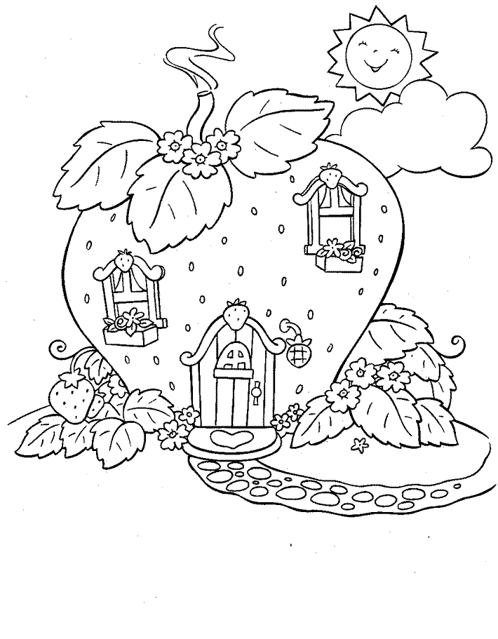 strawberry shortcake coloring page