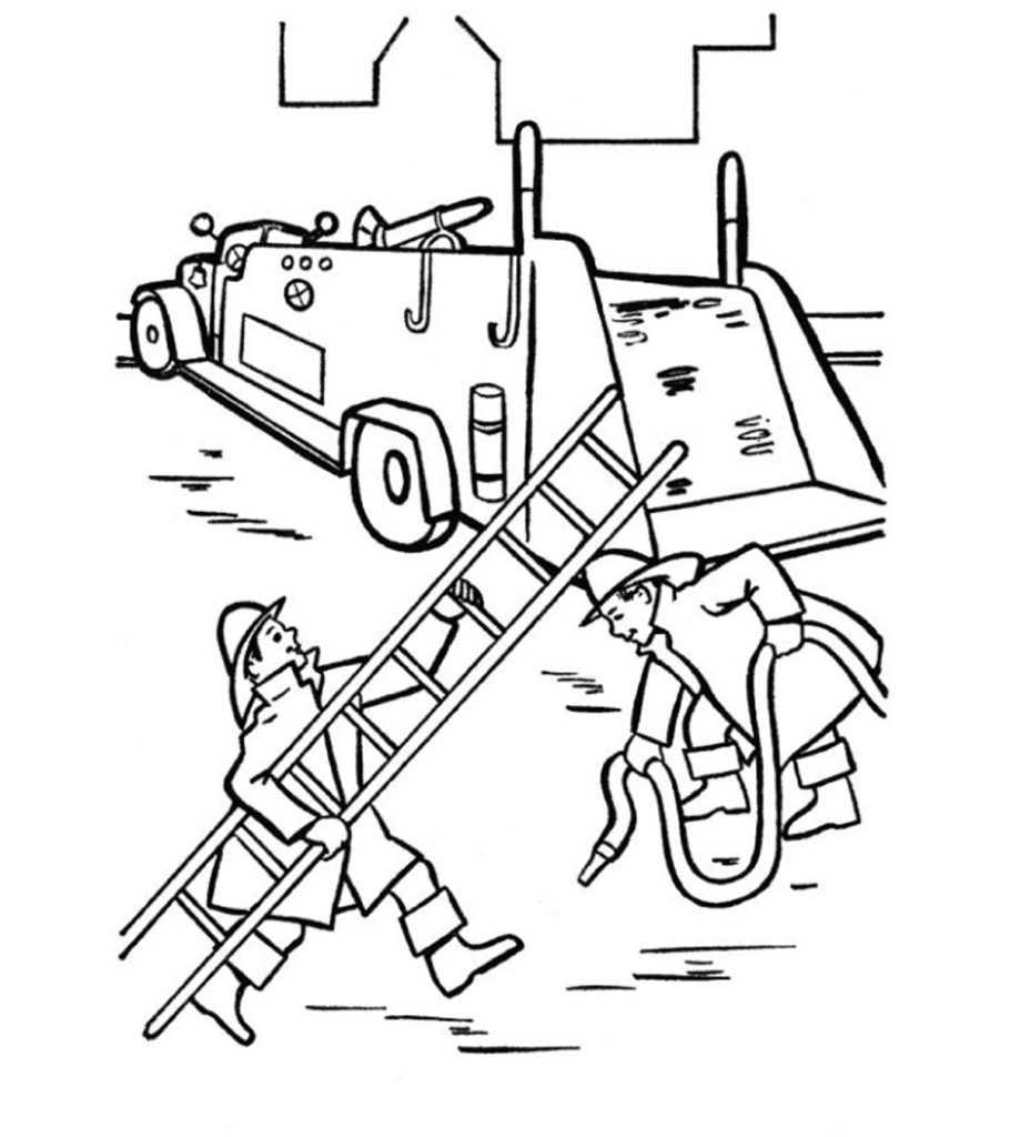 firefighter coloring page