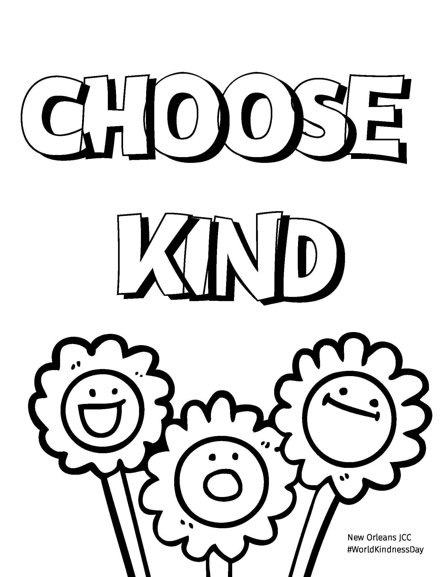 Free Kindness Coloring Pages Printable