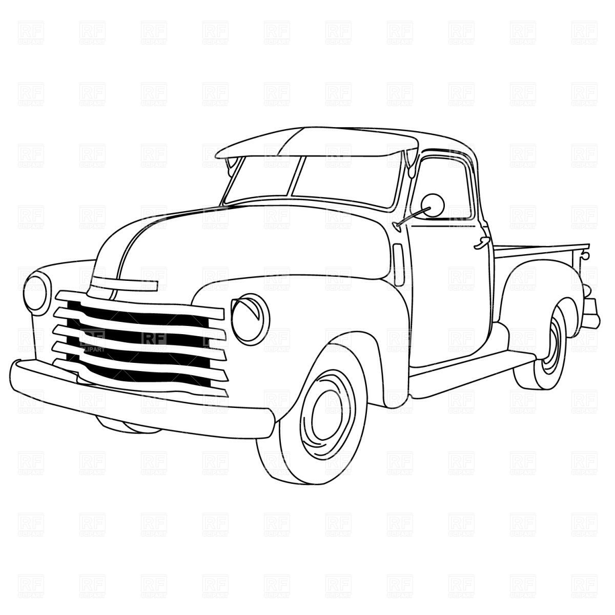 old trucks coloring pages