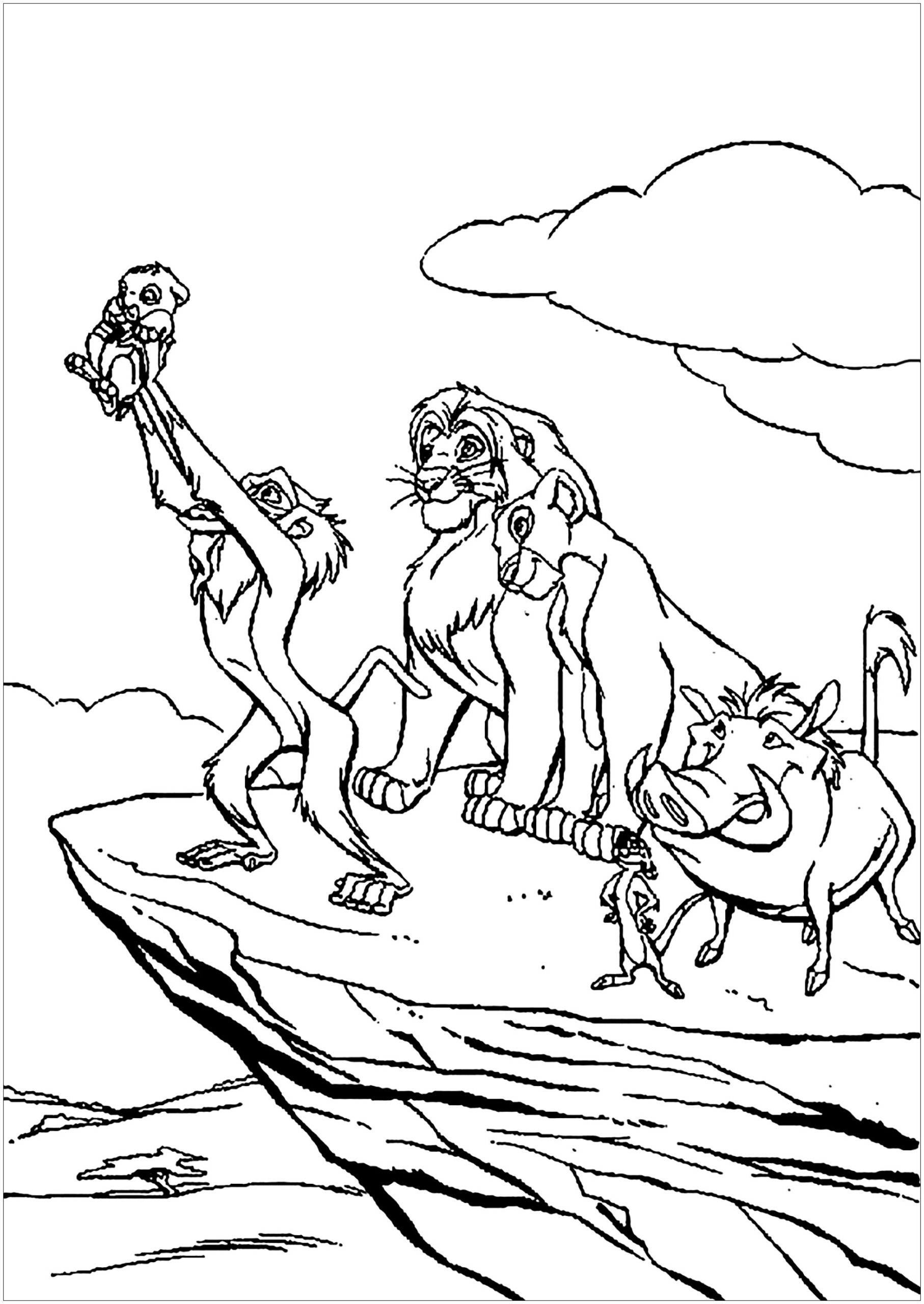 rafiki lion king coloring pages