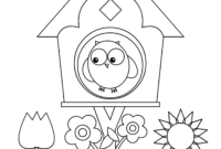 bird house coloring pages