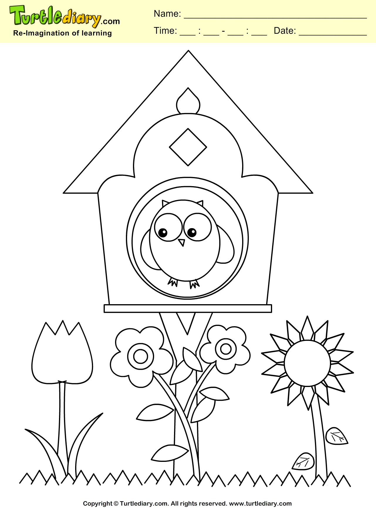 bird house coloring pages