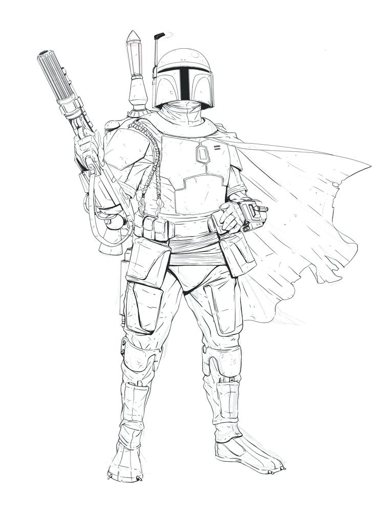 printable boba fett coloring page