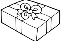 gift box coloring page