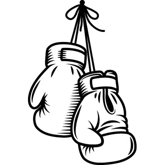 boxing gloves coloring page