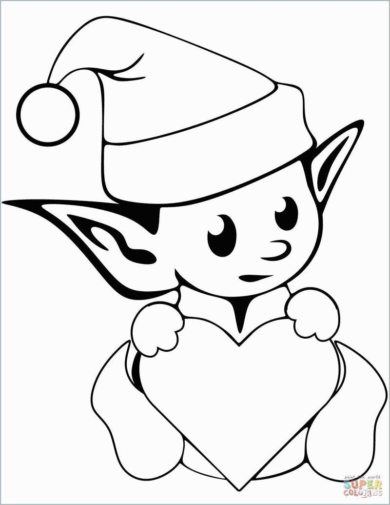 cute elf coloring pages