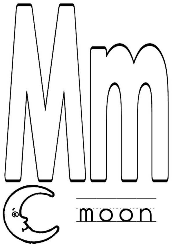 coloring pages of the letter m