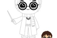 chibi harry potter coloring pages