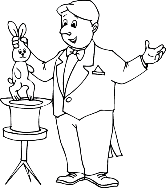 magician coloring pages