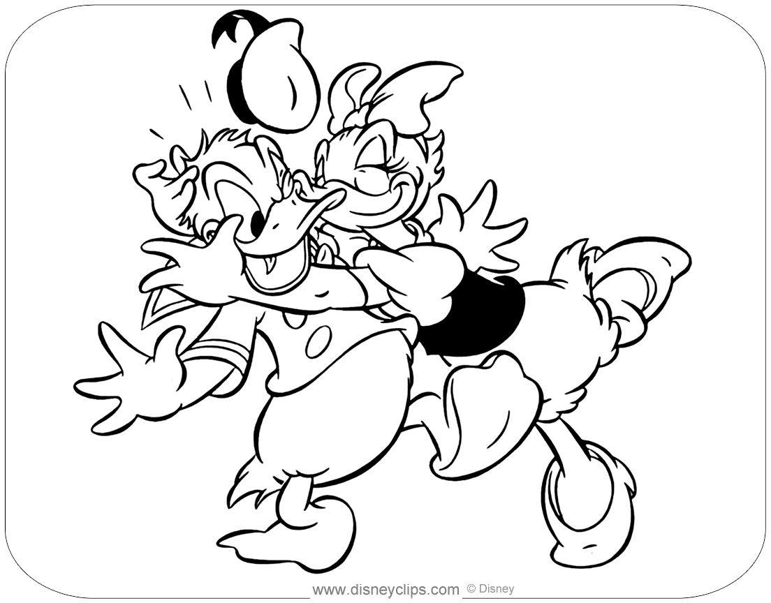 daisy and donald duck coloring pages