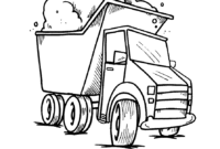 dump truck coloring page