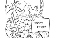 coloring pages easter basket