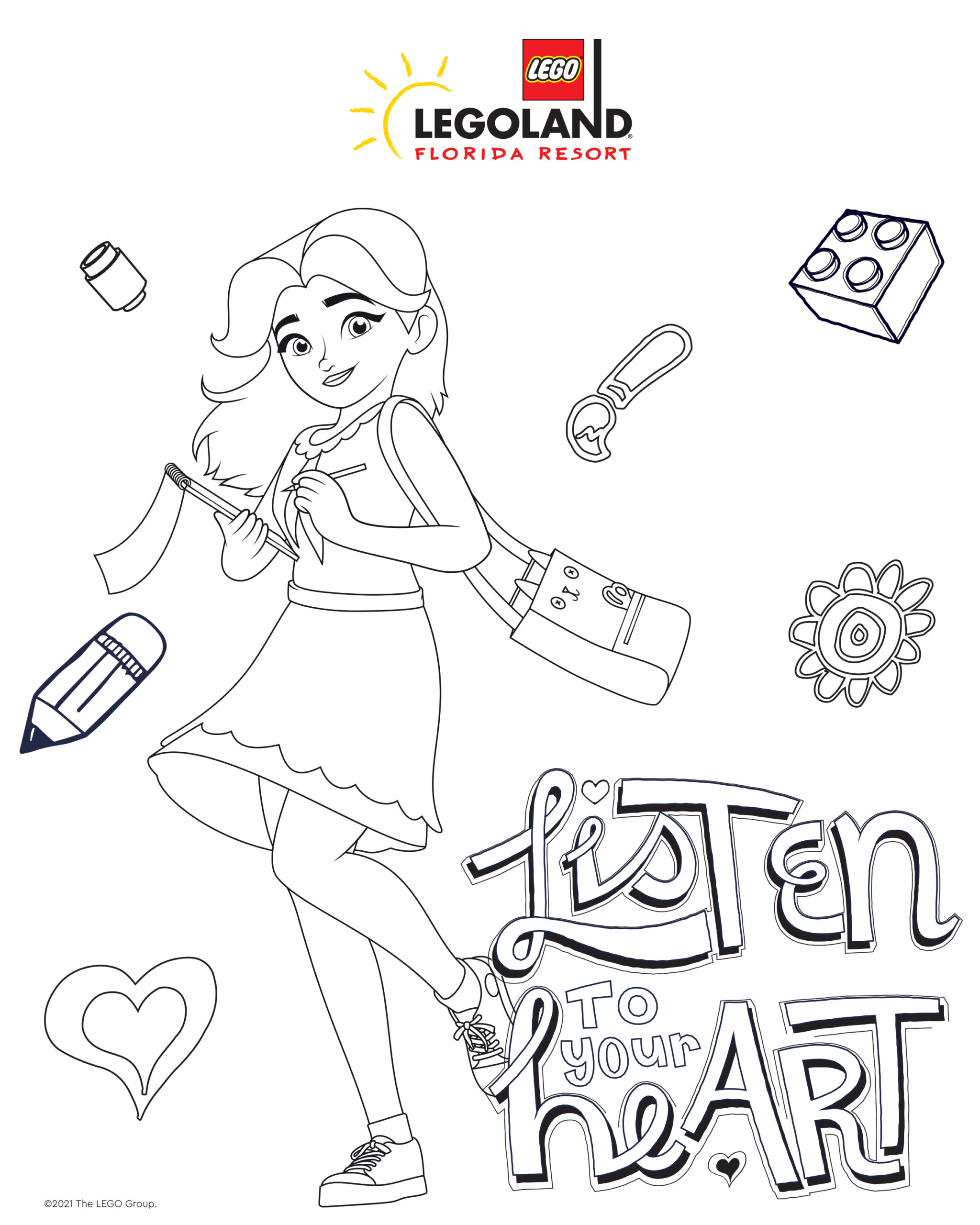 emma lego friends coloring pages