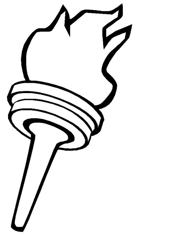 olympic torch coloring page