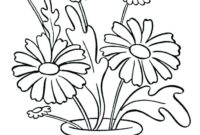 flowers in vase coloring pages