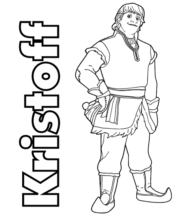 kristoff frozen coloring pages