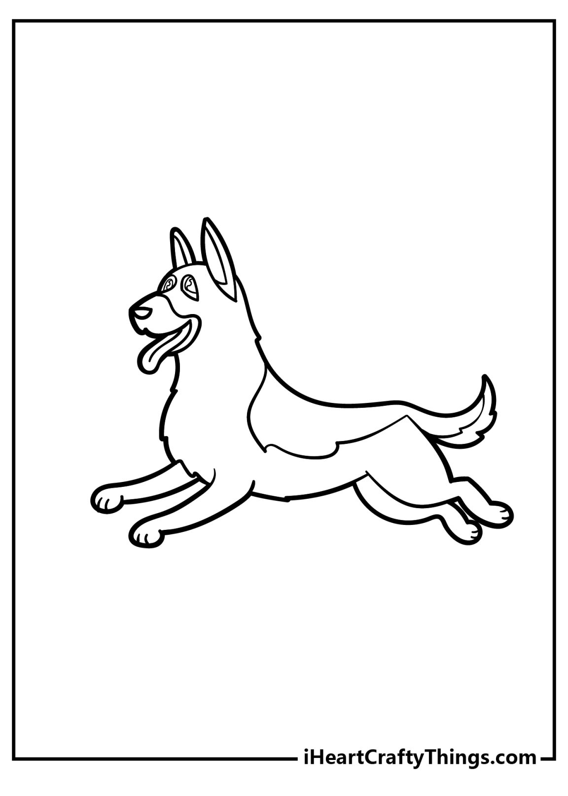 german shepherd puppy coloring pages