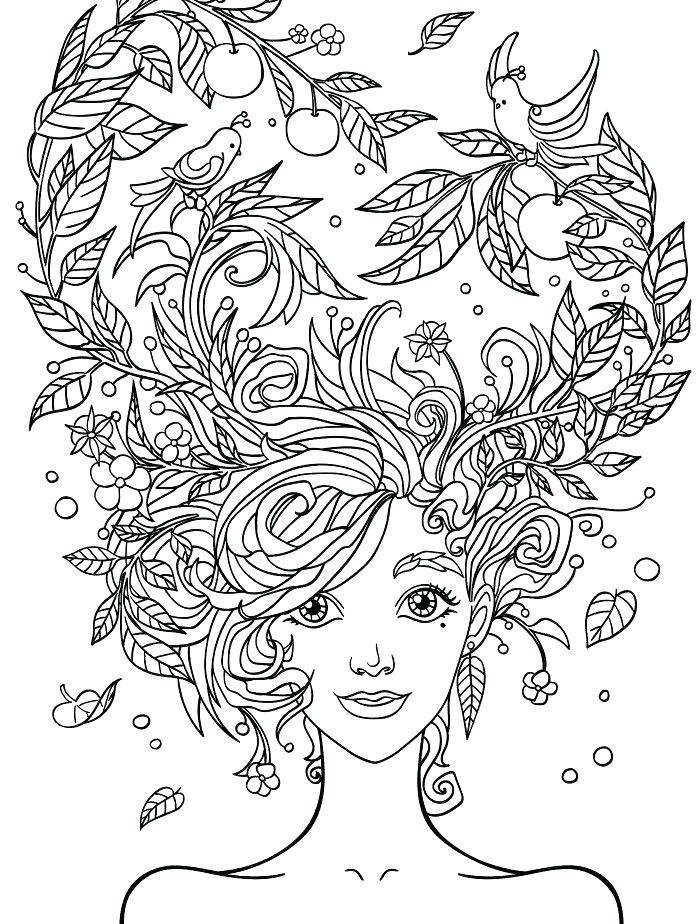 hairstyle coloring pages