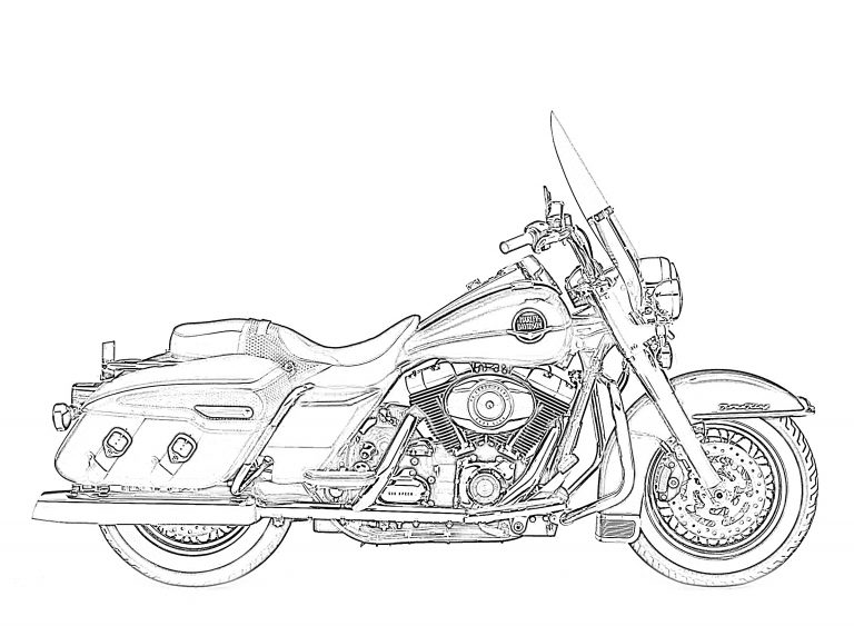 harley davidson coloring page