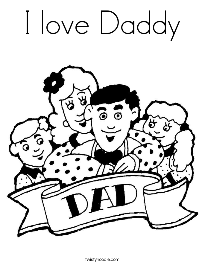 i love daddy coloring pages