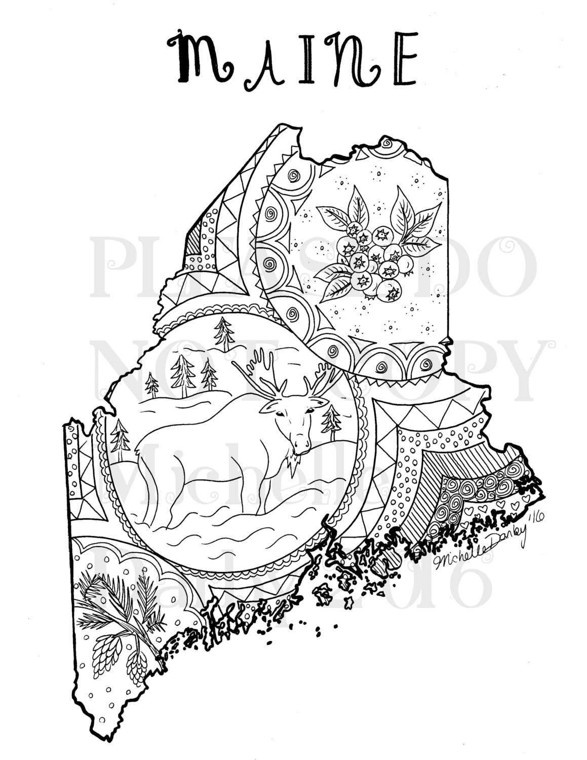 maine coloring pages