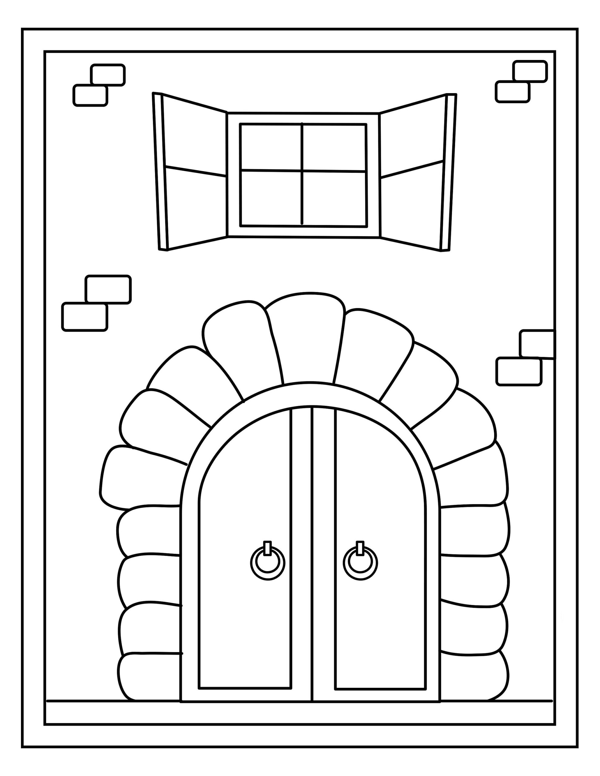 door coloring pages