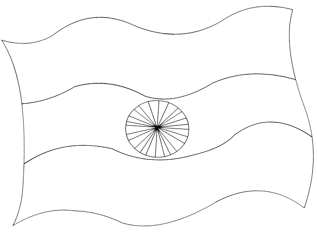 indian flag coloring page