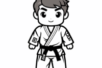 jiu jitsu coloring pages