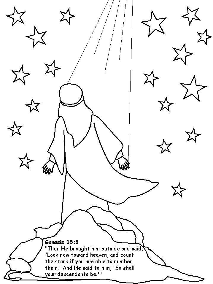 abraham sarah and isaac coloring page