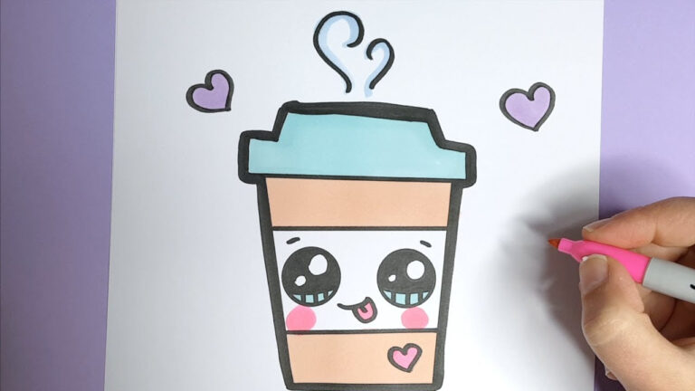 Kawaii Kaffee Getränk Malen- Kawaii Bilder Zum Nachmalen ganzes Sachen