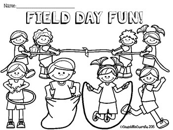 field day coloring page free printable