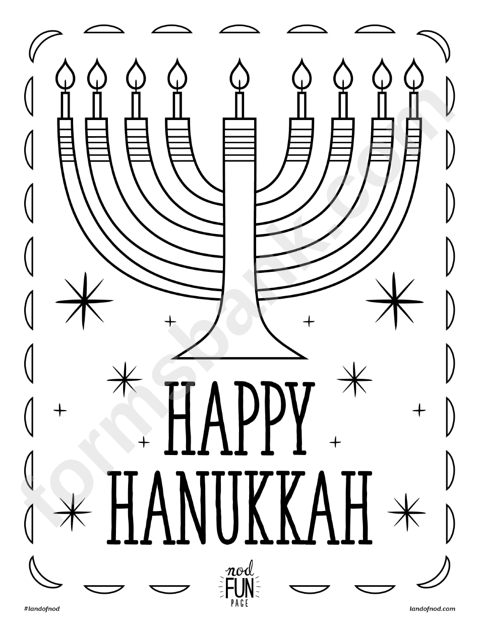 hannukah coloring pages