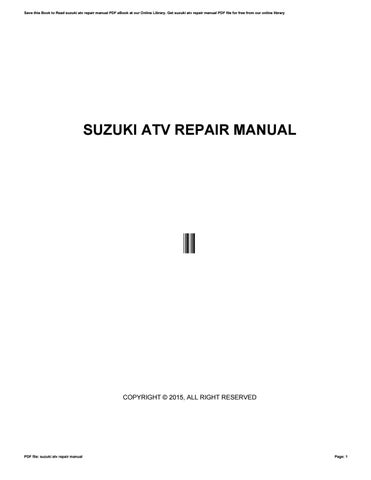 get suzuki atv owners manual images