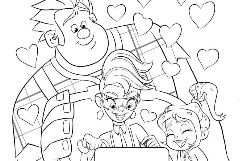 ralph breaks the internet coloring pages