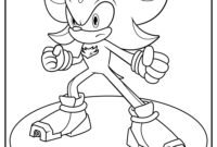 super shadow the hedgehog coloring pages