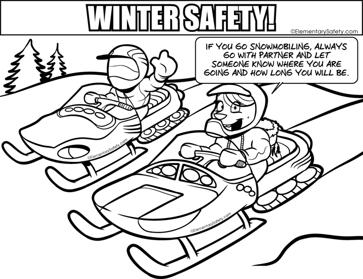 printable snowmobile coloring pages